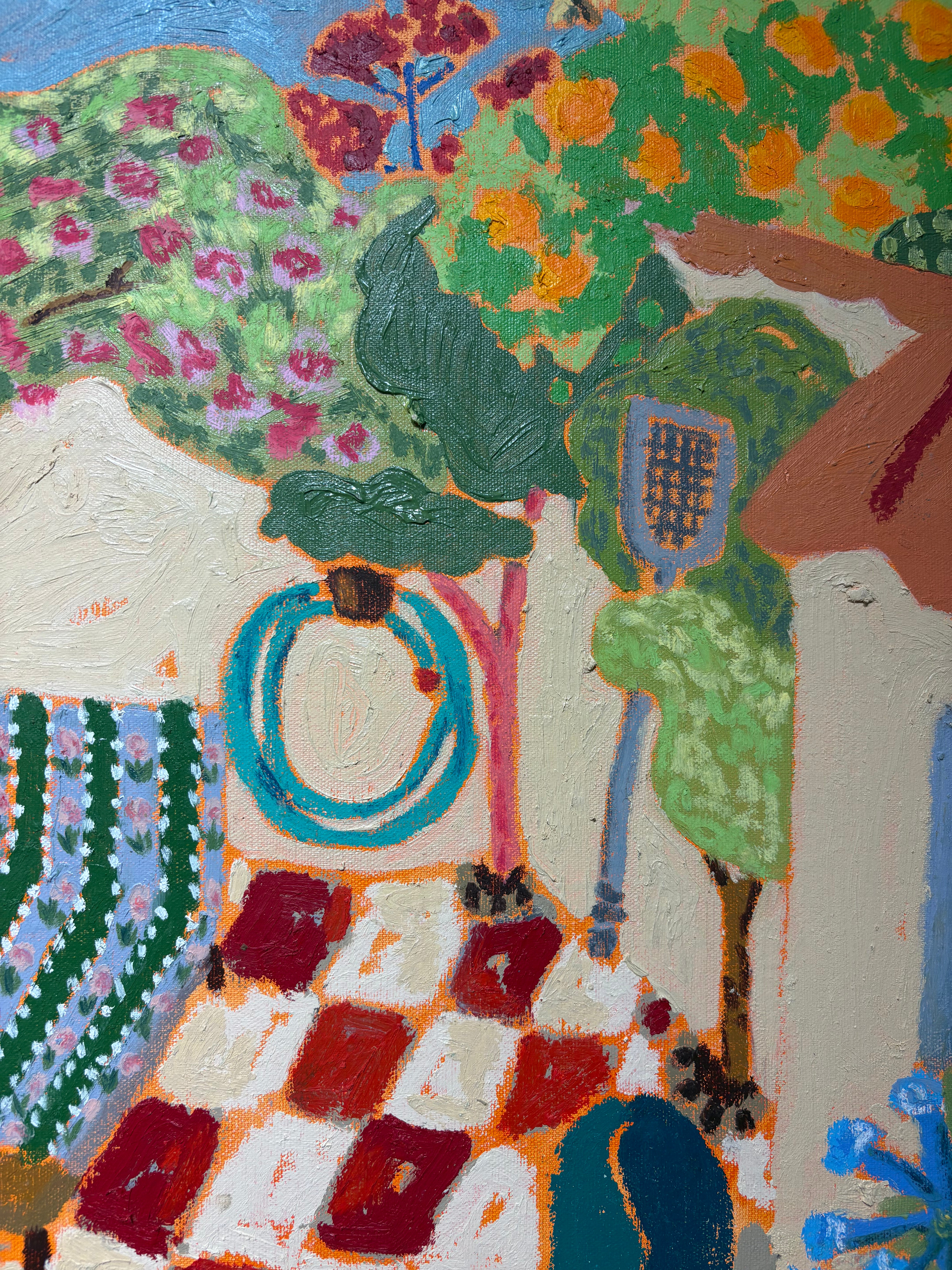 El jardín de la piscina